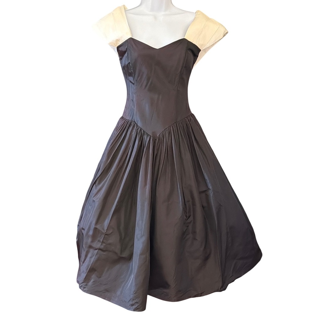 Vintage Jessica McClintock Dress 80s Prom Dark Romance Goth Glam Old Hollywood